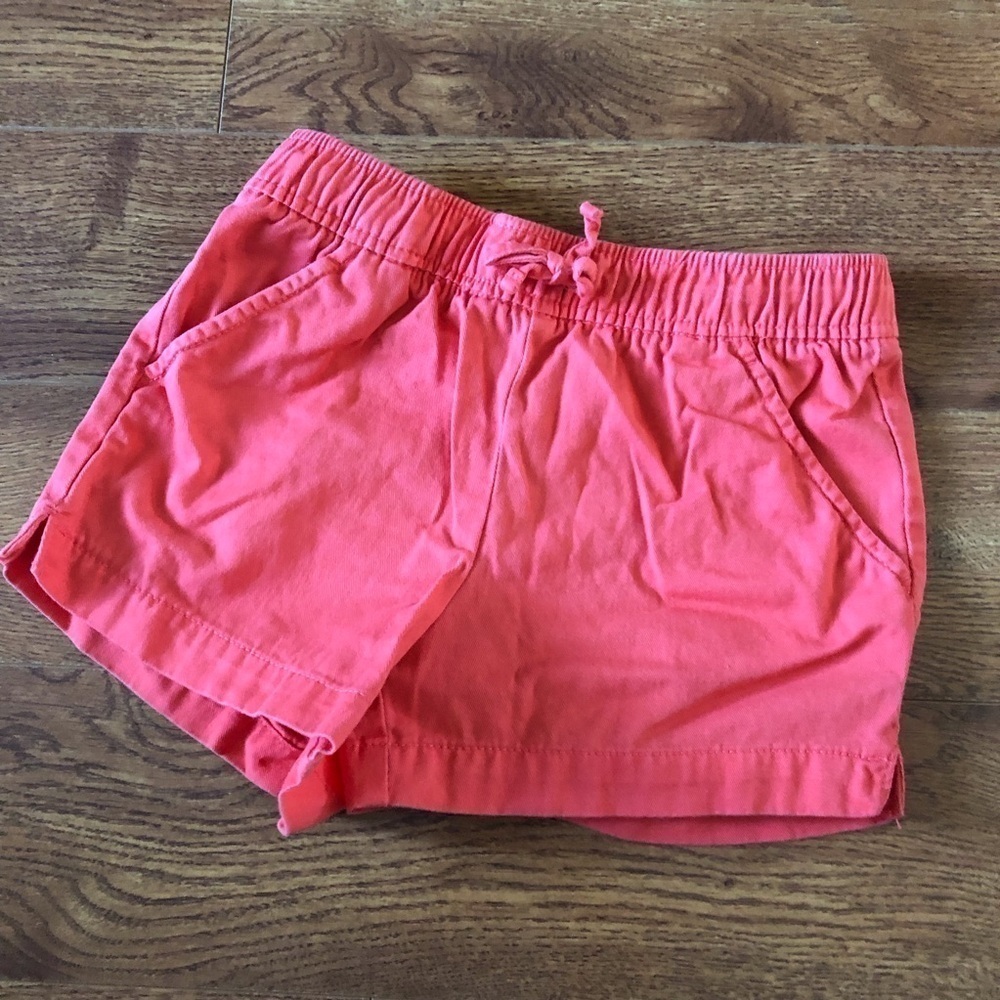 Old Navy orange cotton pull on shorts in size S(6-7)